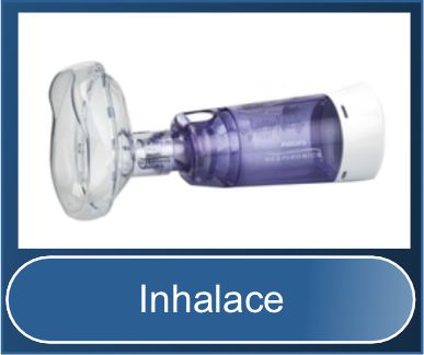 Inhalační komory, inhalační nástavce