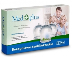 Skleněné baňky pro tradiční medicínu, 12 ks, průměr 40 mm