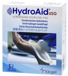 HydroAid USG® hydrogel, průměr 8 cm/6mm, 5 ks, Sterilní hydrogelová distanční podložka sonografii