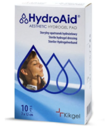 HydroAid® hydrogel, 7 X 12 cm, 10 ks, sterilní hydrogelové krytí pro estetickou medicínu a plastickou chirurgii